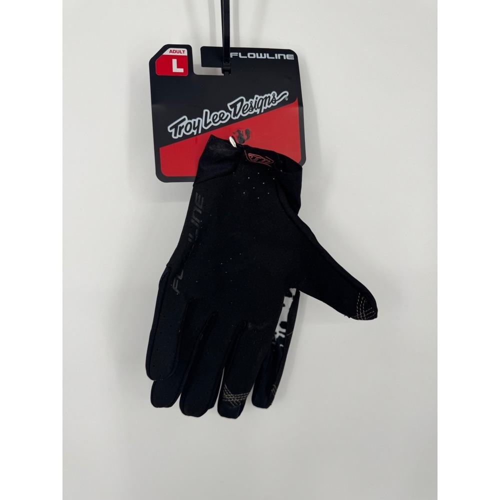 Troy Lee Designs Flowline MTB Gloves Big Spin Unisex Adults Large Black/White